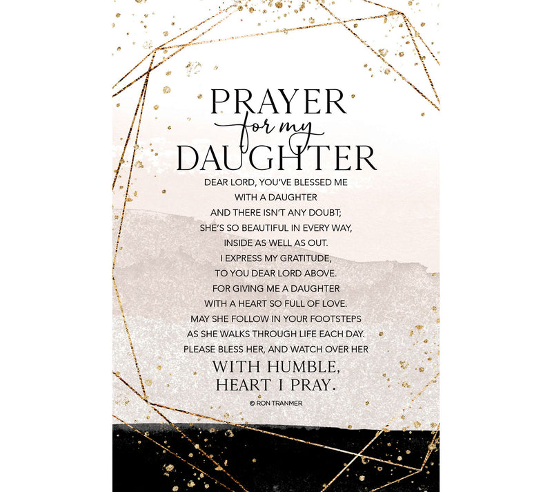 Prayer For My Daughter Wood Plaque with Easel and Hanger — Main view