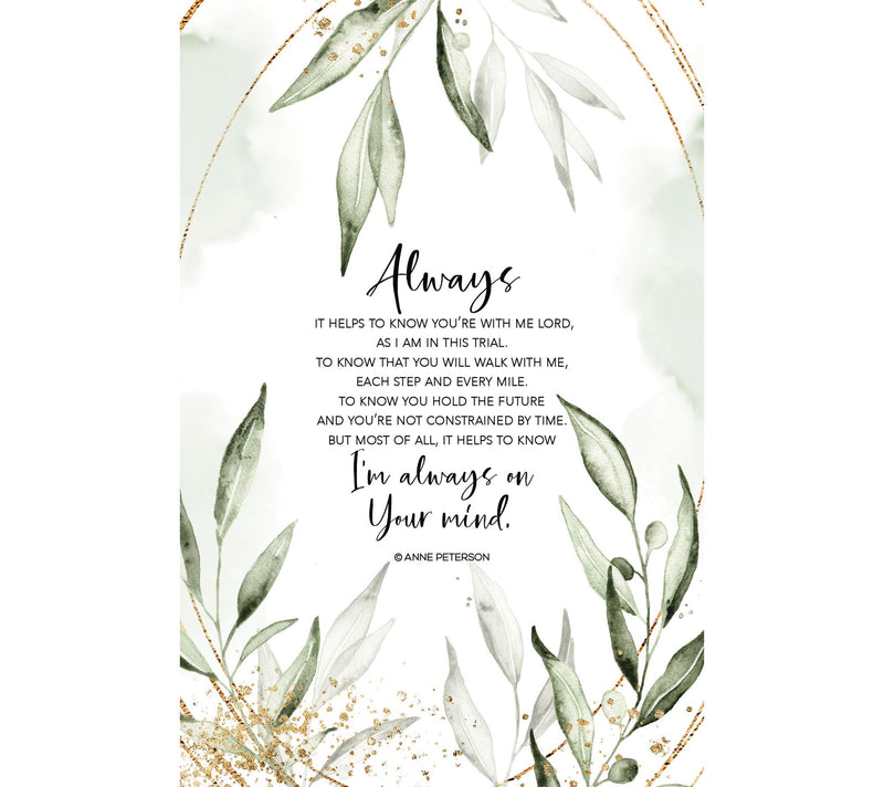 Always - It Helps To Know Wood Plaque with Easel and Hanger — Main view