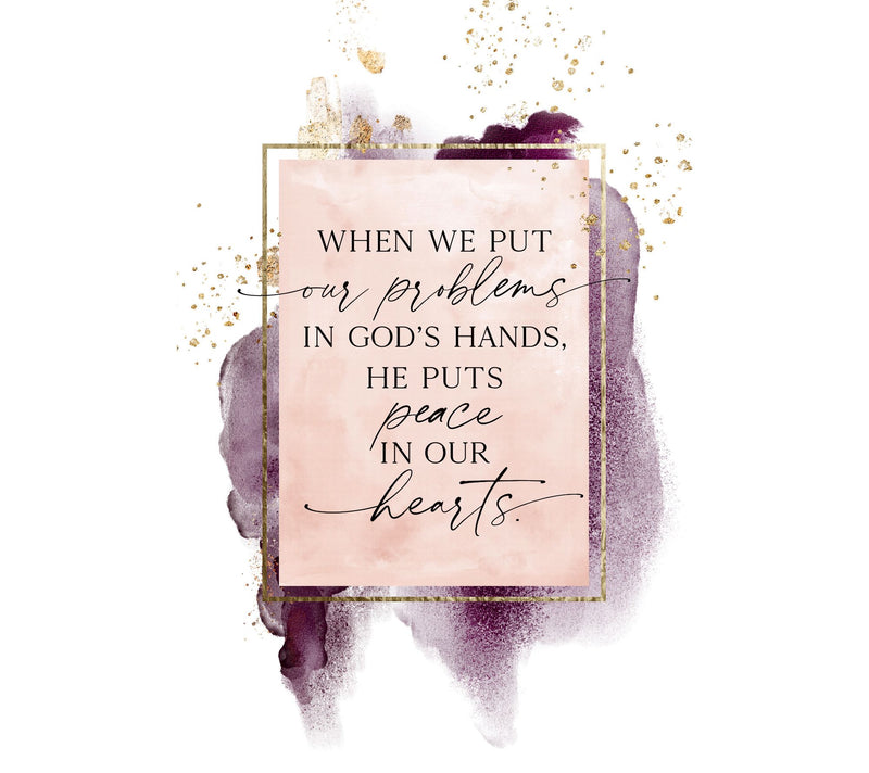 When We Put Our Problems In Wood Plaque — Main view