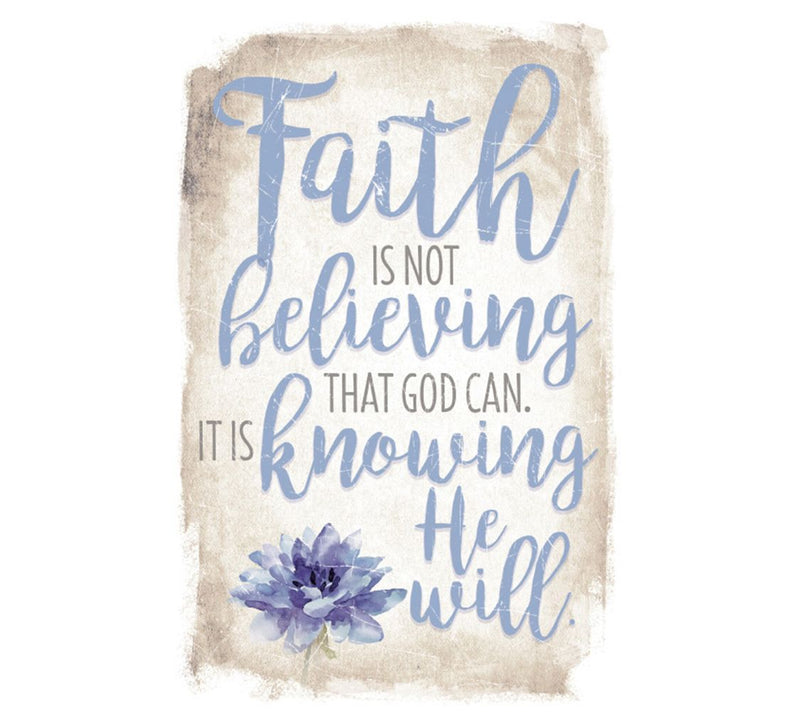 Dexsa Faith Is Not Believing New Horizon Wood Plaque w/ Easel — Main view