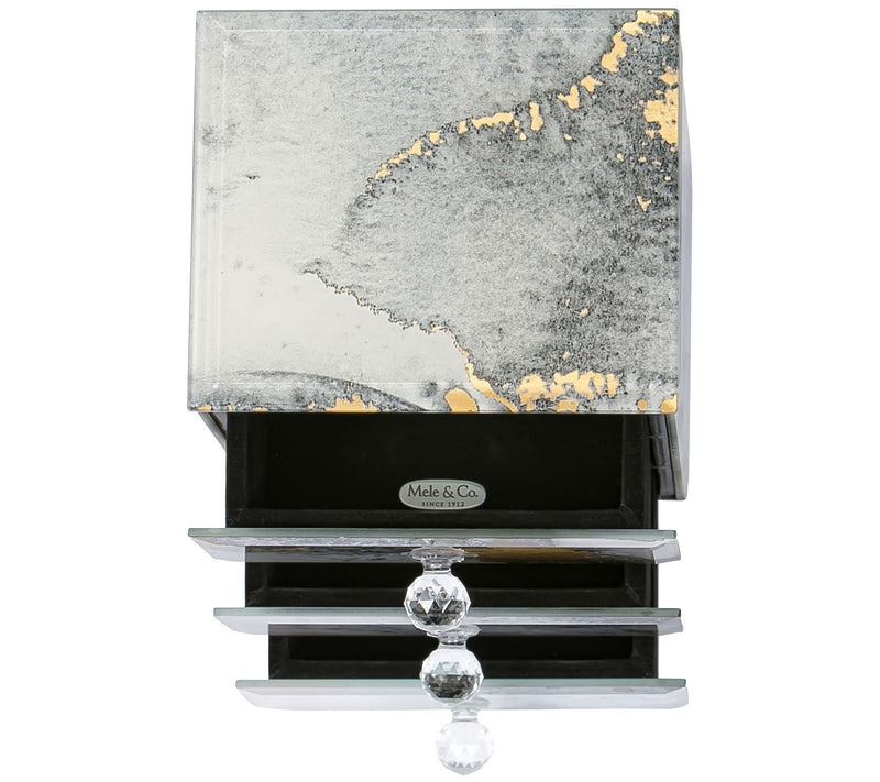 Mele & Co. Maura Marbled Glass Jewelry Box — View 5