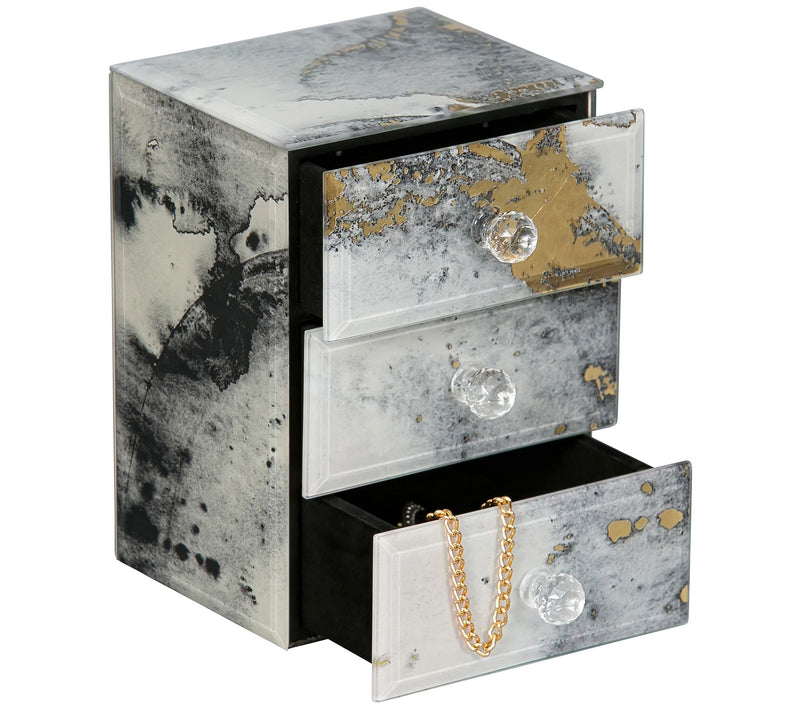 Mele & Co. Maura Marbled Glass Jewelry Box — View 2