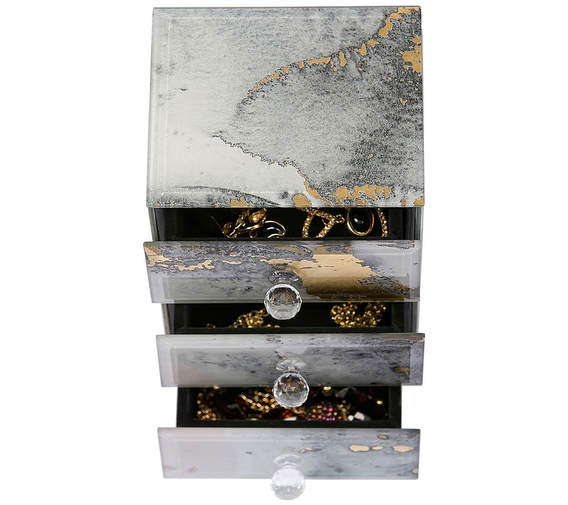 Mele & Co. Maura Marbled Glass Jewelry Box — View 7