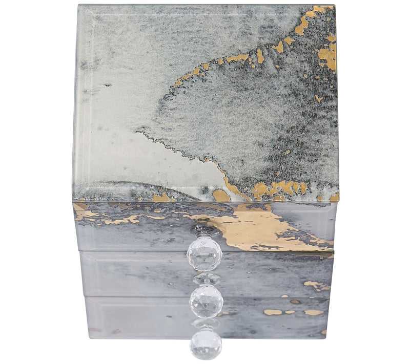 Mele & Co. Maura Marbled Glass Jewelry Box — View 8