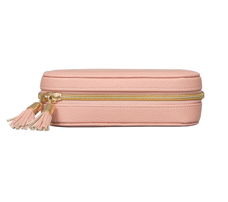 Mele & Co. Lucy Travel Jewelry Case in Pink Faux Leather — View 8