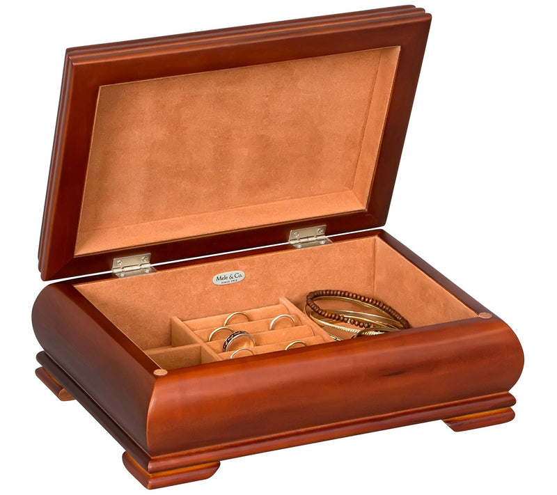 Mele & Co. Carmen Wooden Jewelry Box in Walnutinish — View 2