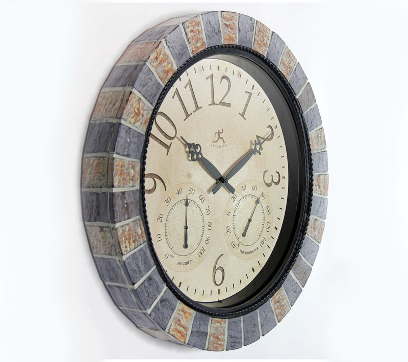 Infinity Instruments 18" Clock with HygrometerThermometer — View 3