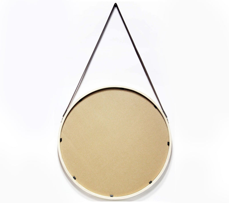 Infinity Instruments 18" Round Wall Mirror, Light Wood Frame — View 2