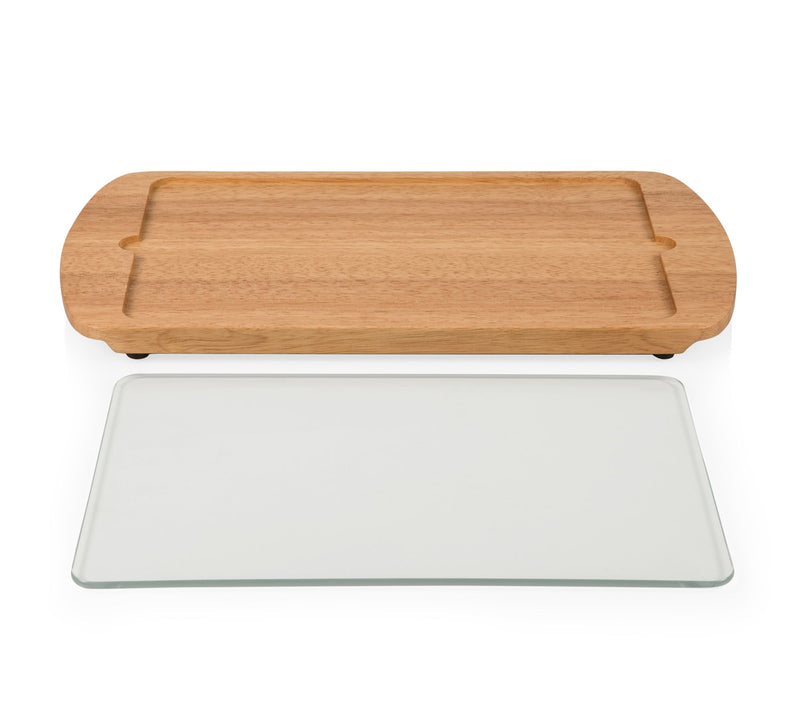 Picnic Time Billboard Glass Top Serving Tray — View 4