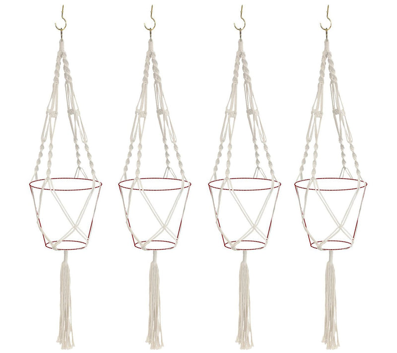 Sorbus Macrame Plant Hanger - 4-Pack — Main view
