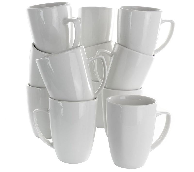 Elama Riley 12-Piece 12-oz Porcelain Mug Set — Main view
