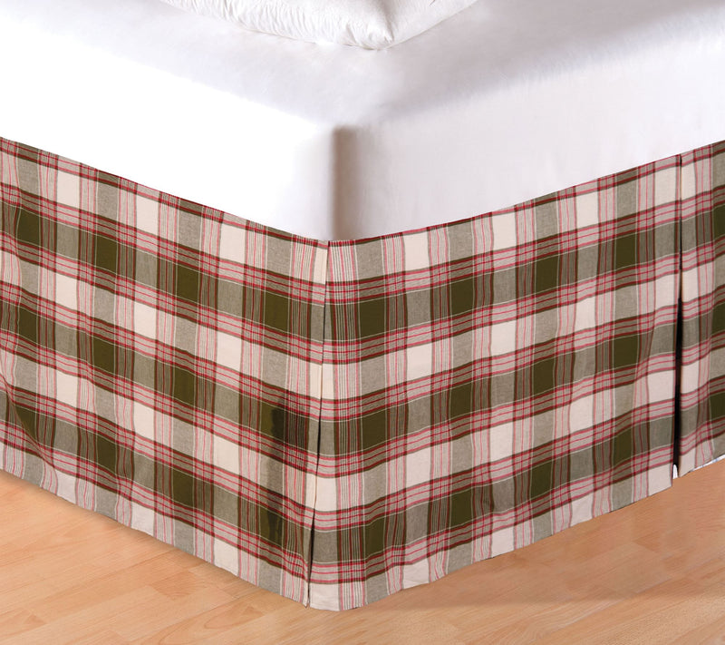 C&F Home Chickadee Plaid King Bed Skirt — Main view