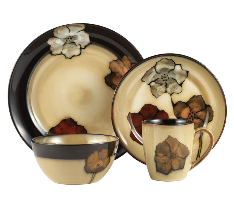 Pfaltzgraff Painted Poppies 16-Piece DinnerwareSet — Main view