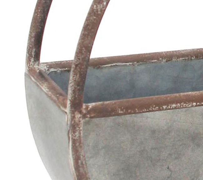 Foreside Home & Garden Round Metal Flower Pot -Small — View 2