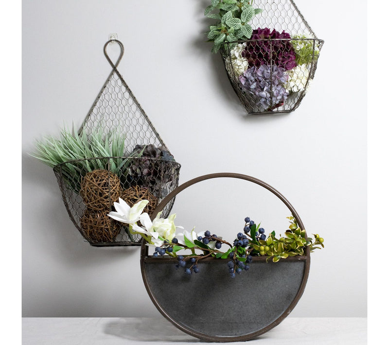 Foreside Home & Garden Round Metal Flower Pot -Small — View 8