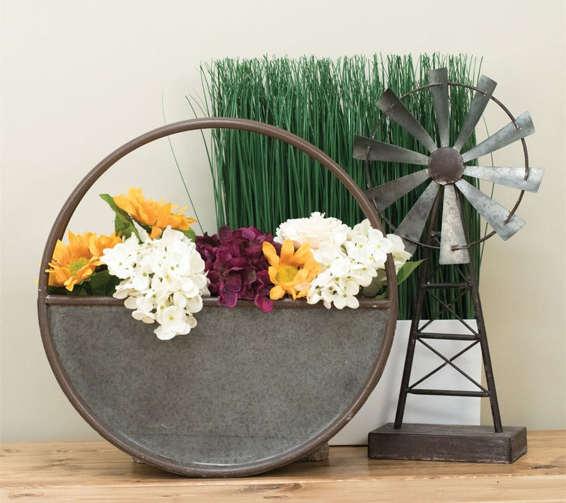 Foreside Home & Garden Round Metal Flower Pot -Small — View 3