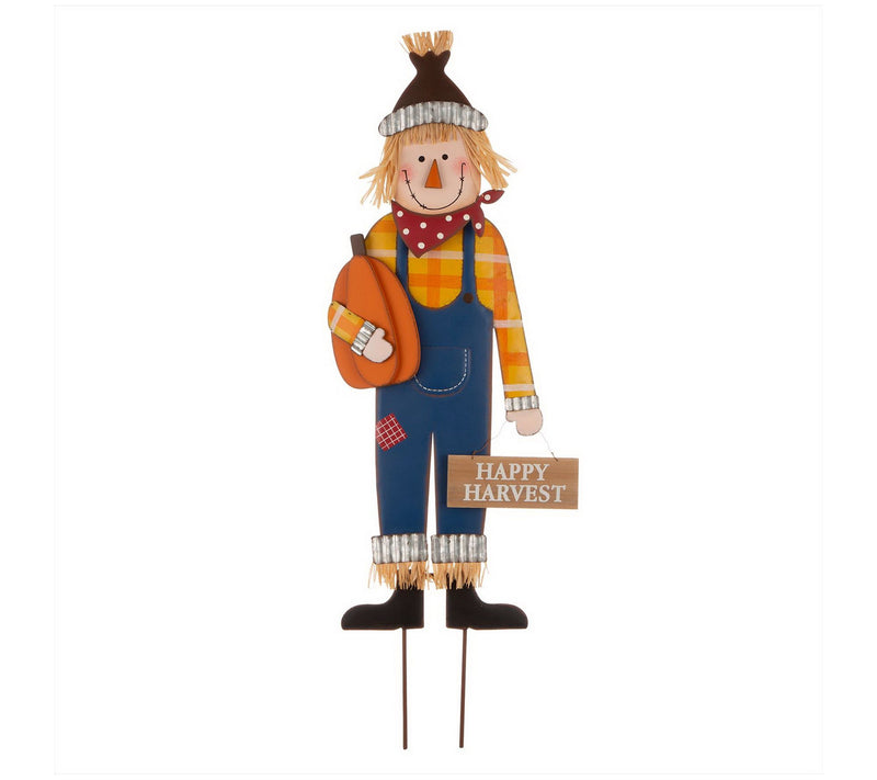 Glitzhome Fall Metal Scarecrow Yard Standing orHanging Sign — Main view