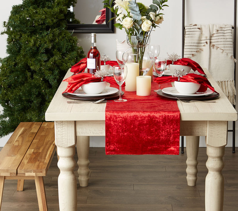 Design Imports 14"x72" Velvet Table Runner — View 11