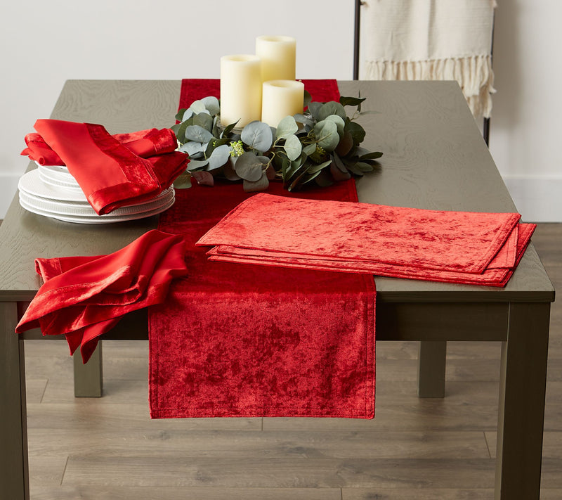 Design Imports 14"x72" Velvet Table Runner — View 14