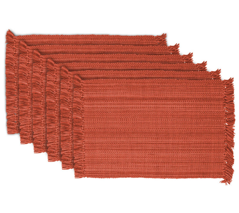 Design Imports Variegated Fringe Set of 6 Placemats — View 9