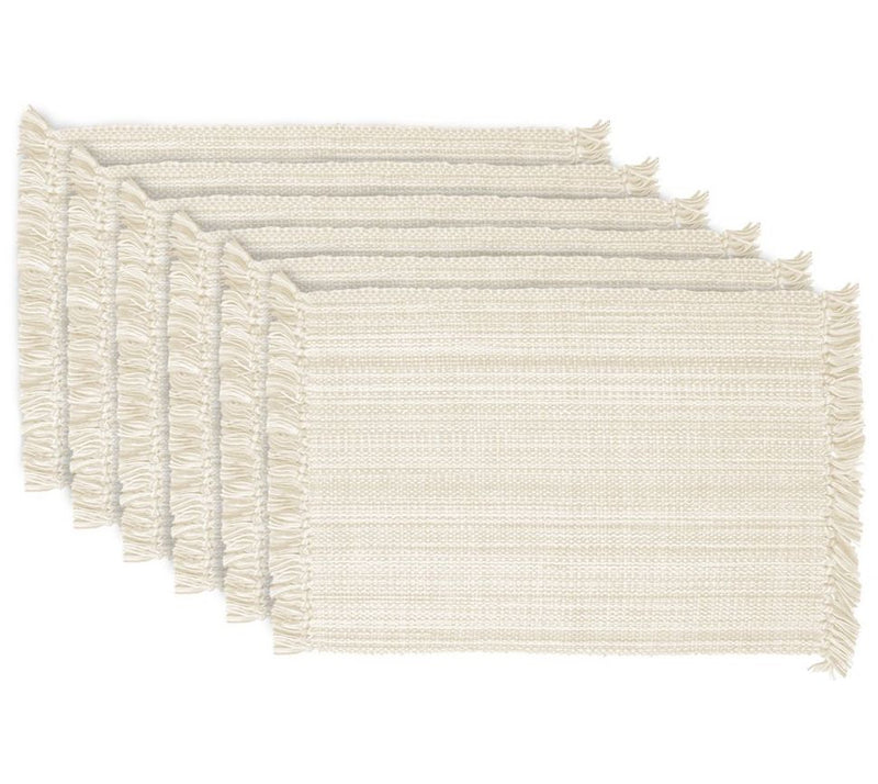 Design Imports Variegated Fringe Set of 6 Placemats — View 21