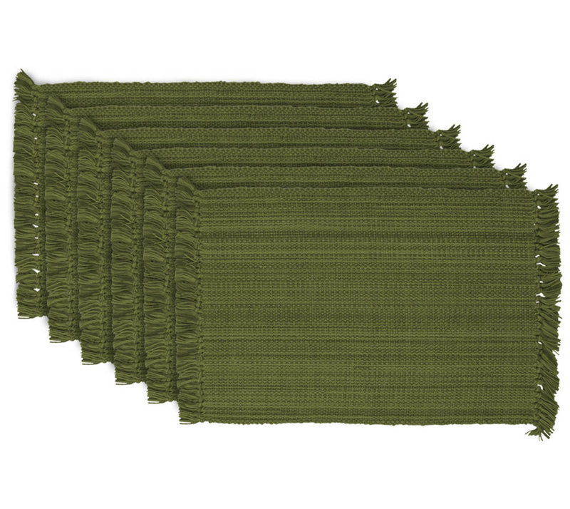 Design Imports Variegated Fringe Set of 6 Placemats — View 15