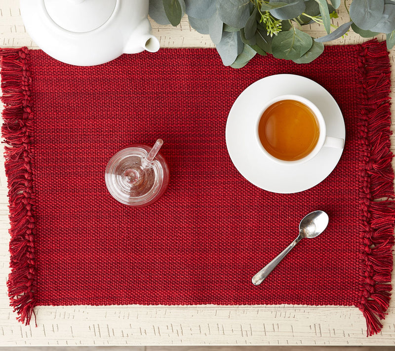 Design Imports Variegated Fringe Set of 6 Placemats — View 23