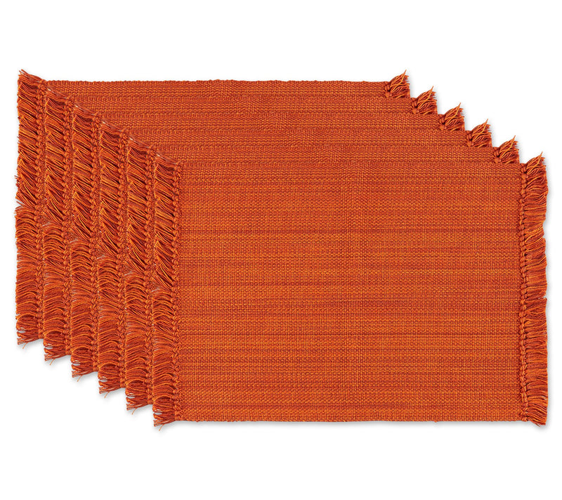 Design Imports Variegated Fringe Set of 6 Placemats — View 5