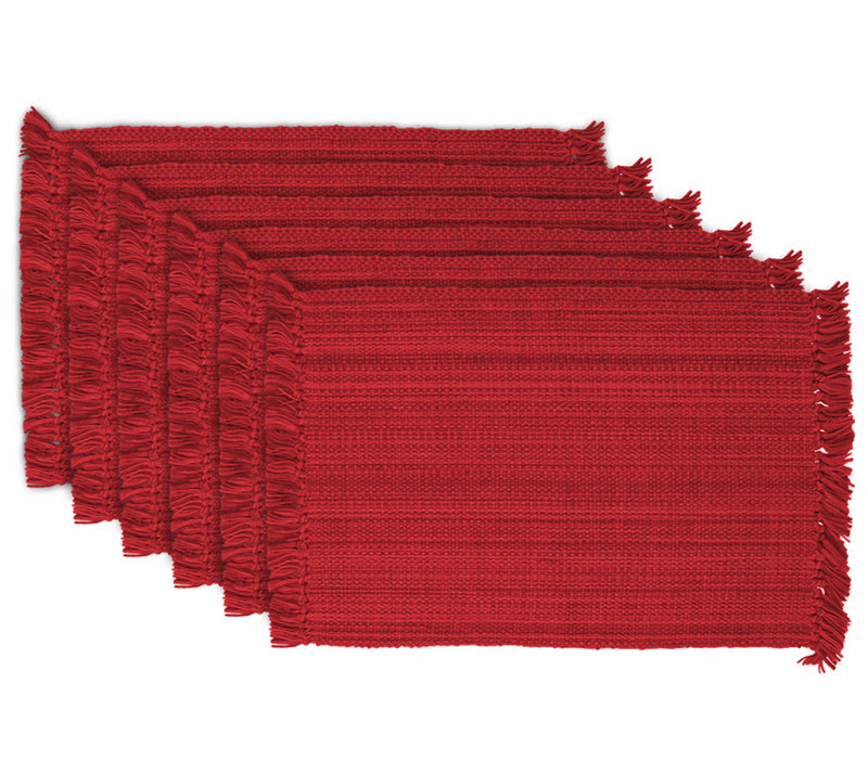 Design Imports Variegated Fringe Set of 6 Placemats — View 19