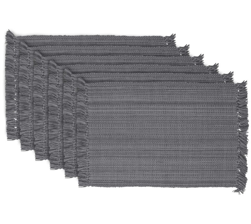 Design Imports Variegated Fringe Set of 6 Placemats — View 11