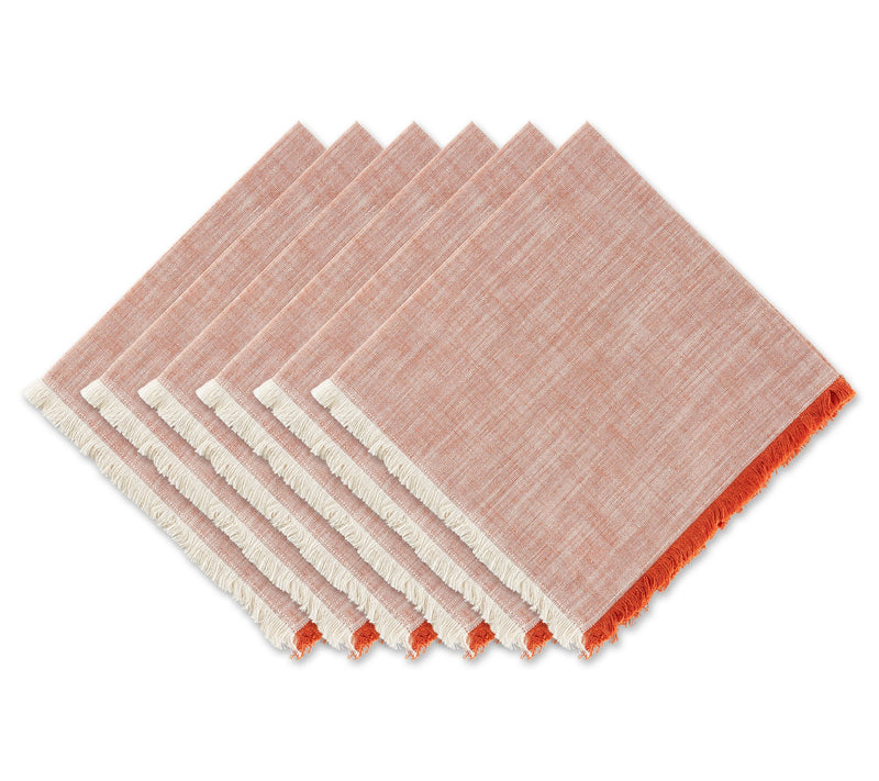 Design Imports Tonal Fringe Set of 6 Napkins — Main view