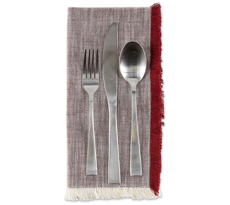 Design Imports Tonal Fringe Set of 6 Napkins — View 9