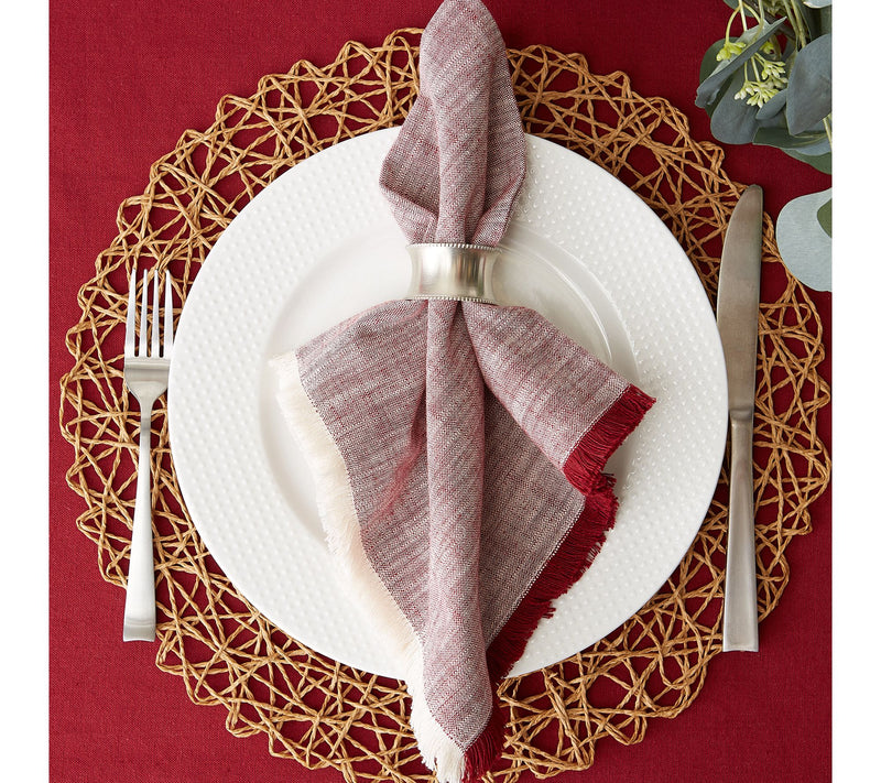 Design Imports Tonal Fringe Set of 6 Napkins — View 8