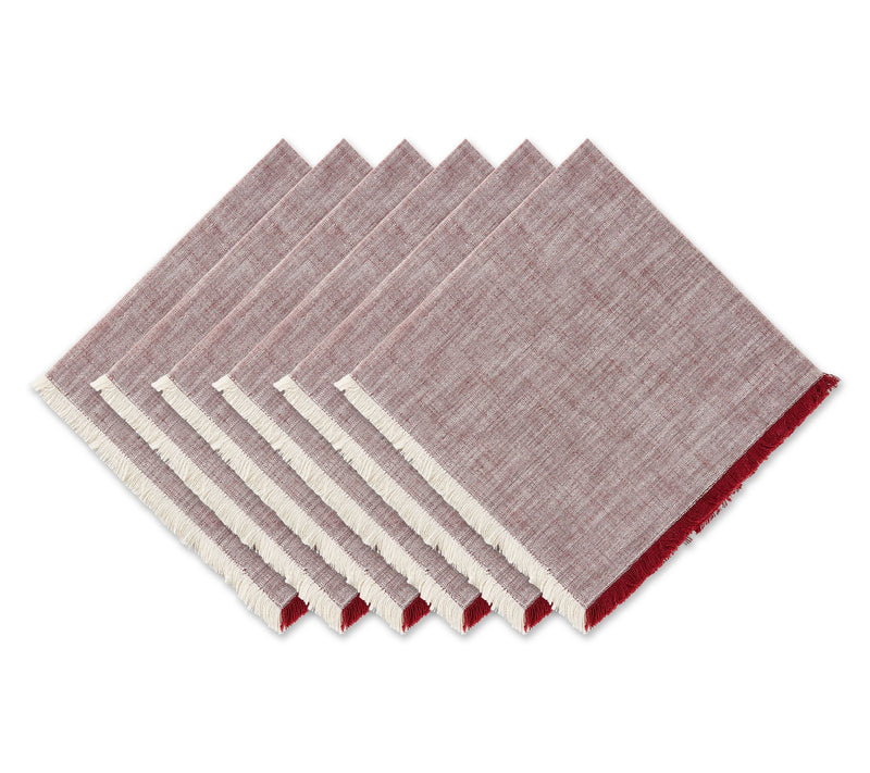 Design Imports Tonal Fringe Set of 6 Napkins — View 5