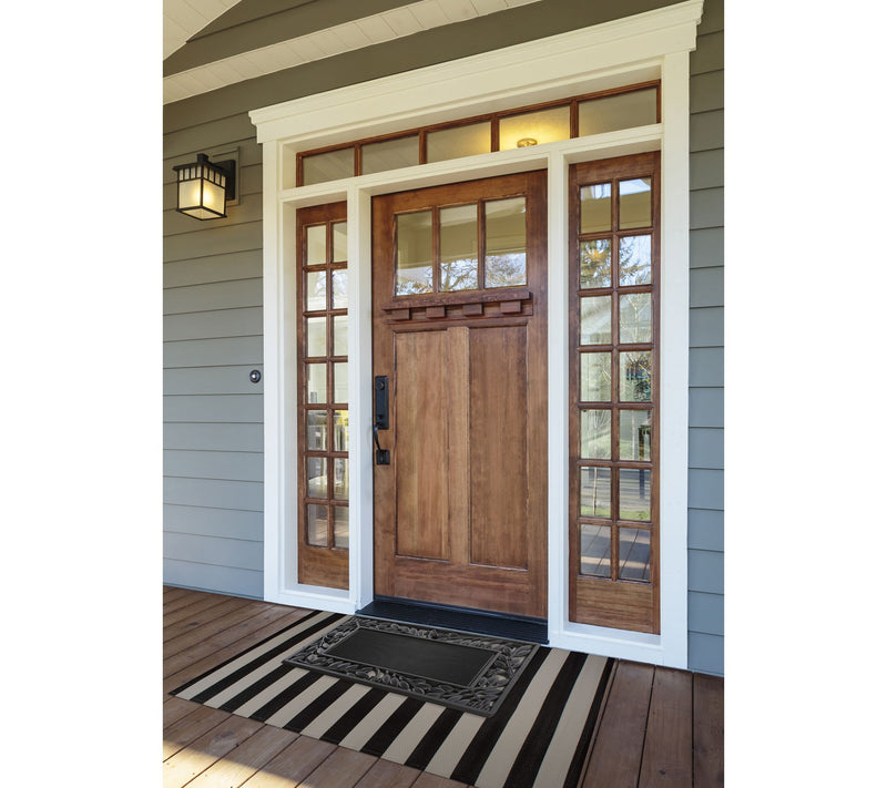 Leaf Border Rubber Doormat 18x30 — View 3