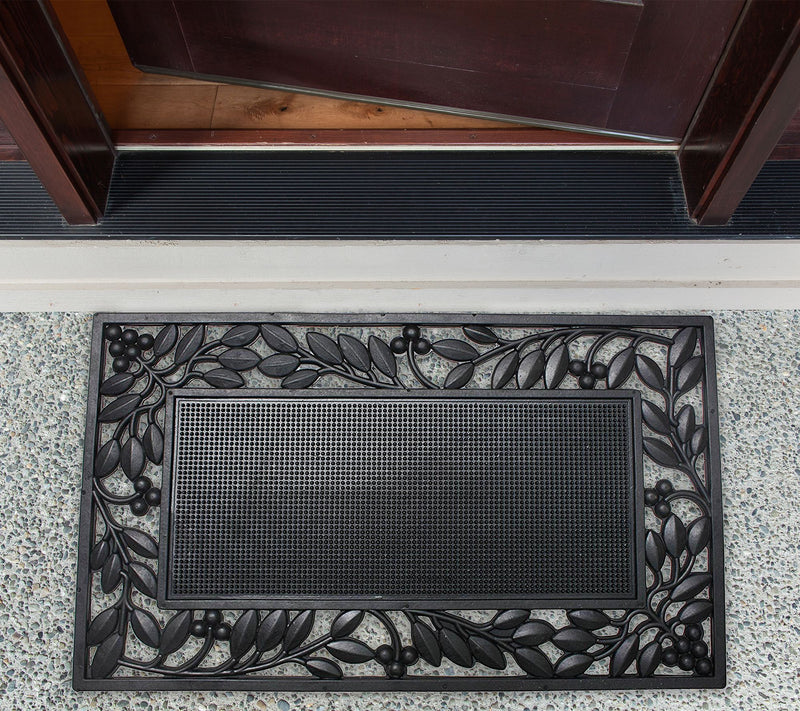 Leaf Border Rubber Doormat 18x30 — View 4