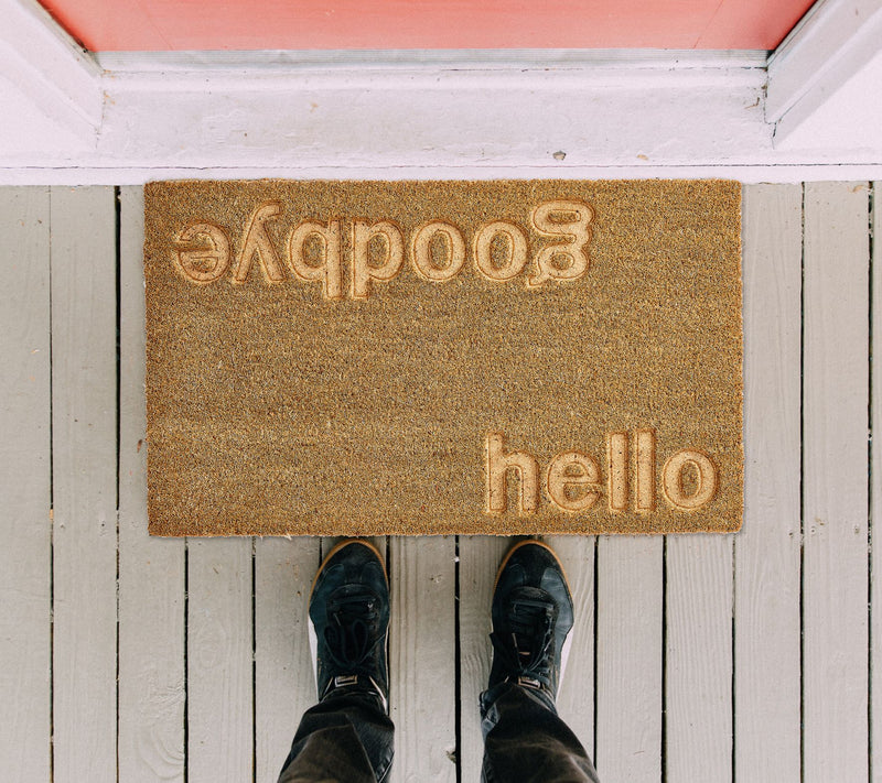 Design Imports Hello-Goodbye Engraved Doormat — View 5