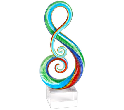 Badash Crystal Rainbow Murano Style Note Centerpiece