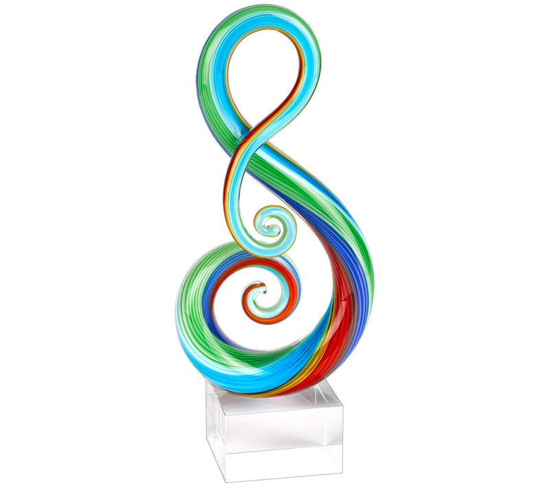 Badash Crystal Rainbow Murano Style Note Centerpiece — Main view