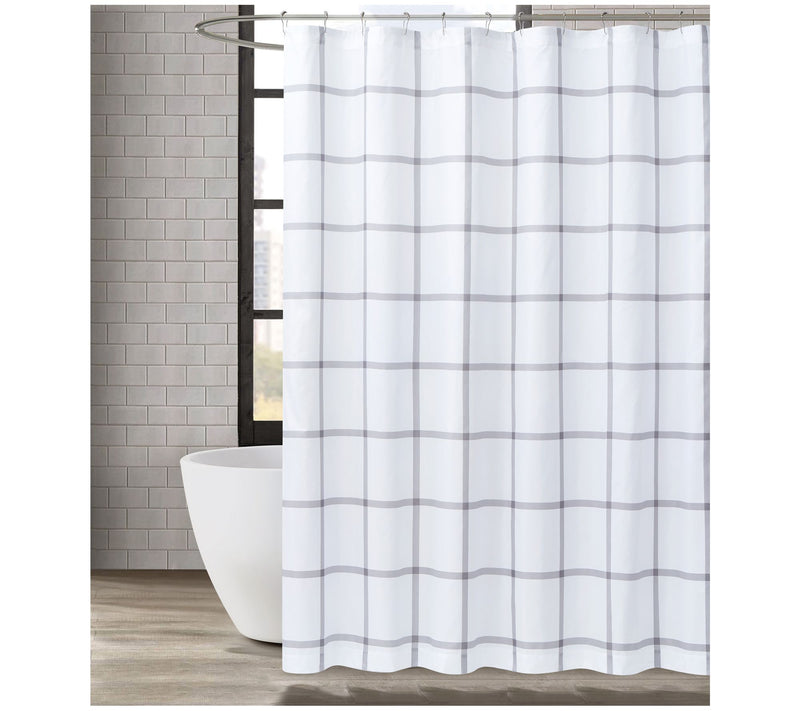 Truly Soft Windowpane Shower Curtain — Main view