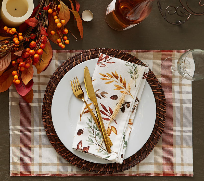 Design Imports Falling Leaves Print Napkin Set/6 — View 3