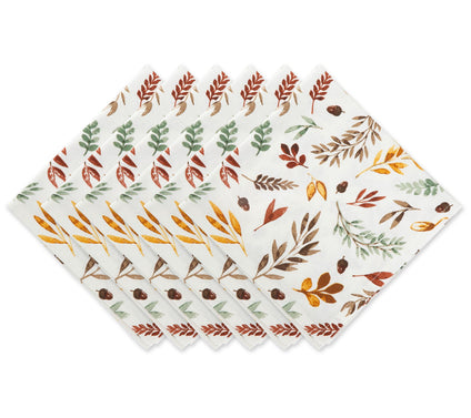 Design Imports Falling Leaves Print Napkin Set/6