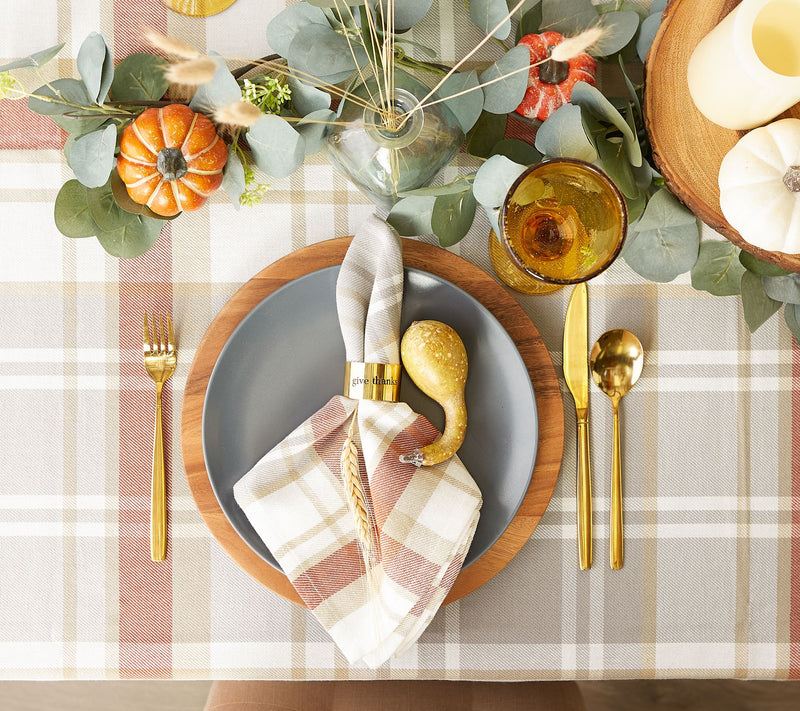 Design Imports Cozy Picnic Plaid Tablecloth 60x104 — View 3