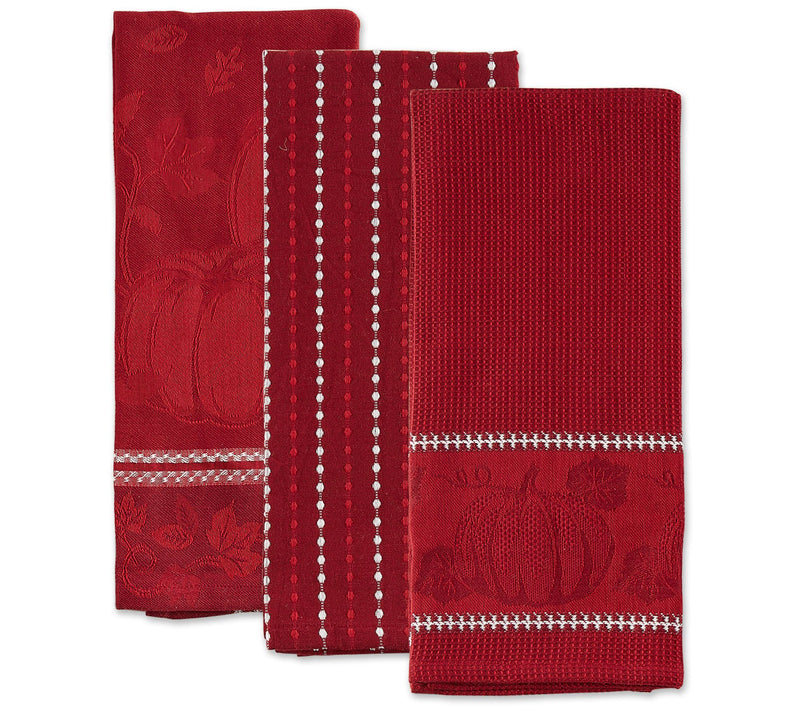 Design Imports Set of 3 Harvest Kitchen Towels — View 5