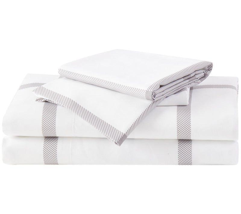 Truly Soft Printed Windowpane Queen Sheet Set — View 9