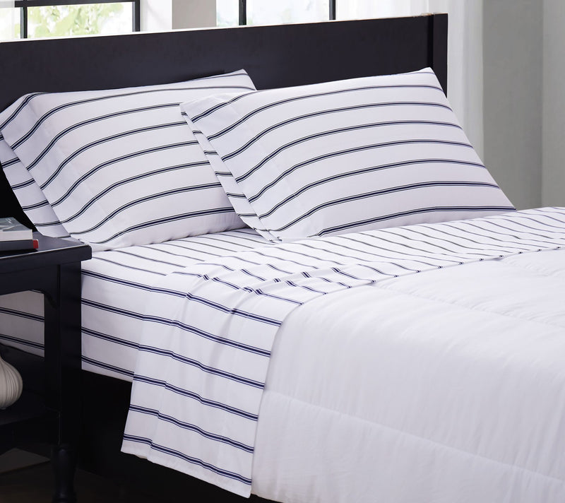 Truly Soft Ticking Stripe Twin XL Sheet Set — Main view