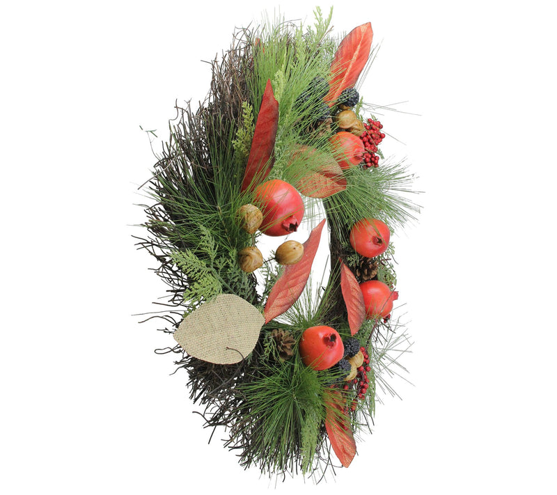 Northlight 24" Harvest Mixed Berry Pine and NutFall Wreath — View 2