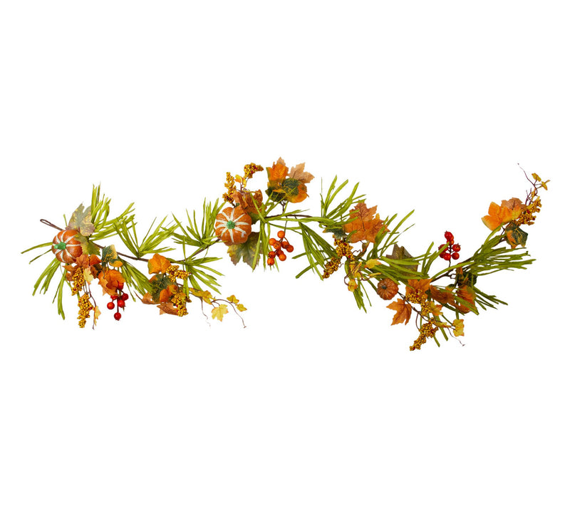 Northlight 5' x 10" Pumpkins & Berries w/ Leaves Garland — Main view