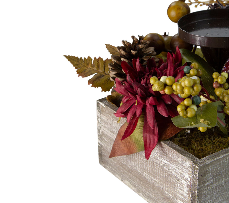 Northlight 24" Harvest Candleholder in "Grateful" Wooden Box — View 4