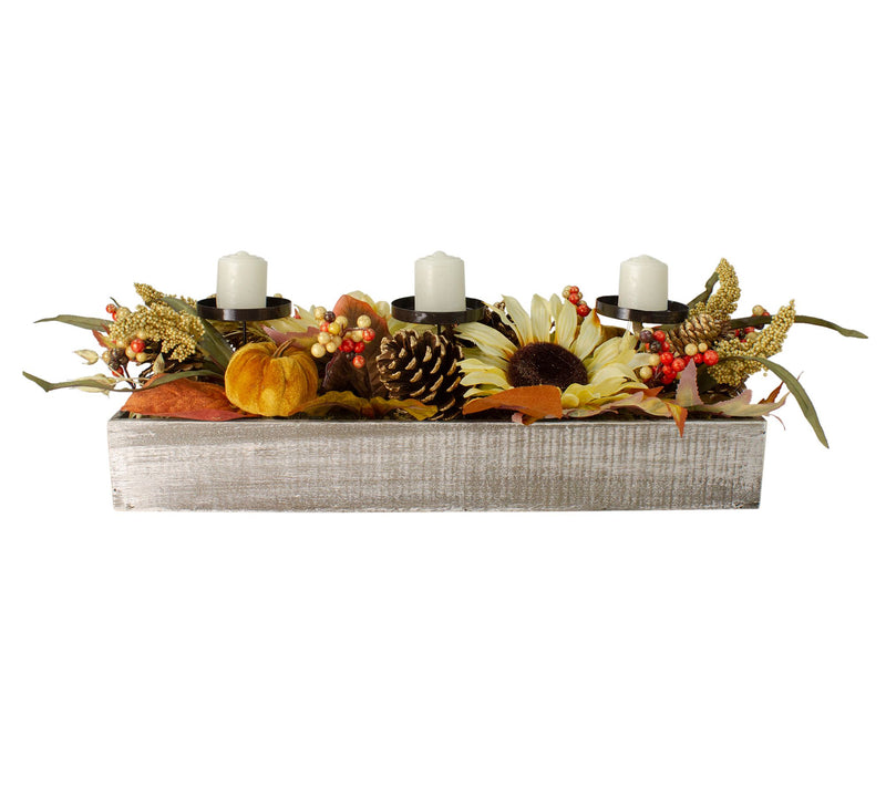Northlight Harvest Flower Candleholder in "Grateful" Box — View 4